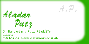 aladar putz business card